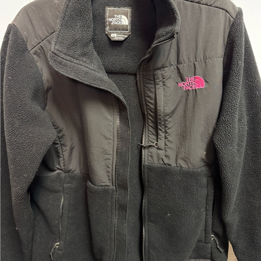 The North Face Black and Pink Fleece Jacket